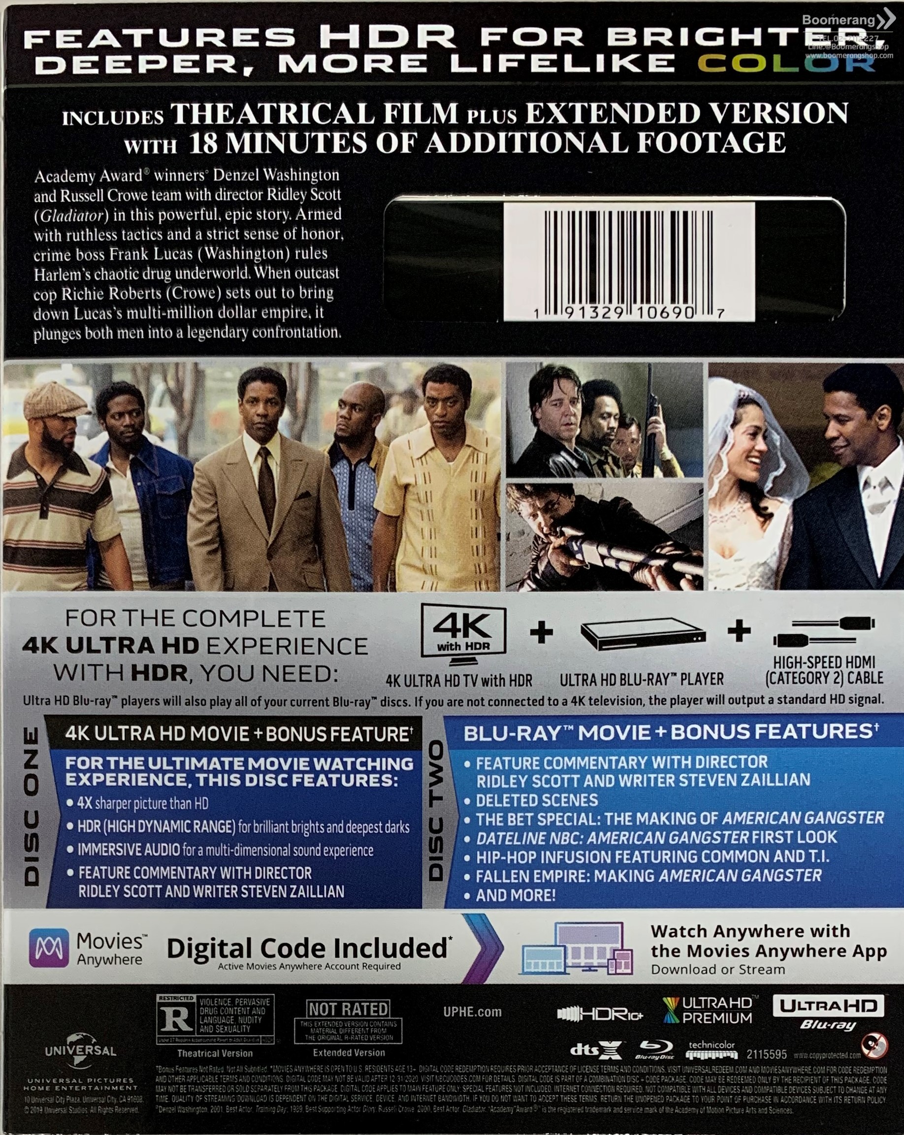 American Gangster (2007) (4K Ultra HD + Blu-ray + Digital Code)